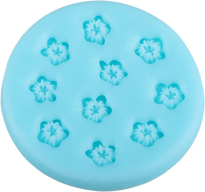 Flower Silicone Molds Mini Flower Fondant Chocolate Molds for Cake Decorating Cupcake Topper Candy Gum Paste Polymer Clay