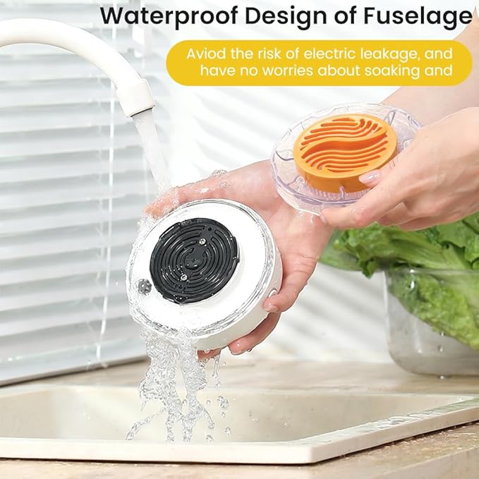 Fruit and Vegetable Washing Machine, Electric Cleaner, Faster Electrolytic Water, with Large Reaction Area, 6 min Countdown,Ideal for Cleaning Fruit,Vegetable,Rice,Tableware(White)