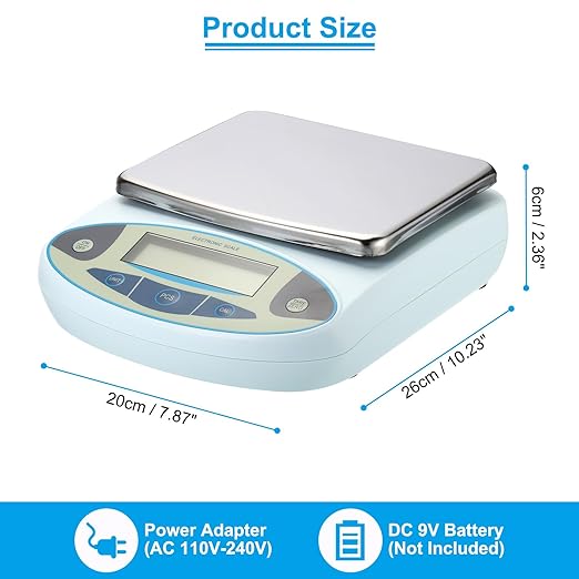 PATIKIL Lab Scale 3000gx0.01g, High Precision Electronic Analytical Balance Sensitive, Digital Precision Scale for Jewelry Laboratory Science