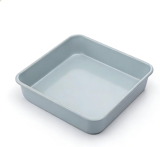 Non-Stick Square Cake Pan 9x9, Non-Toxic Lnorganic Ceramic Coating, Ceramic Square Baking Pan, Brownie Pan for Oven