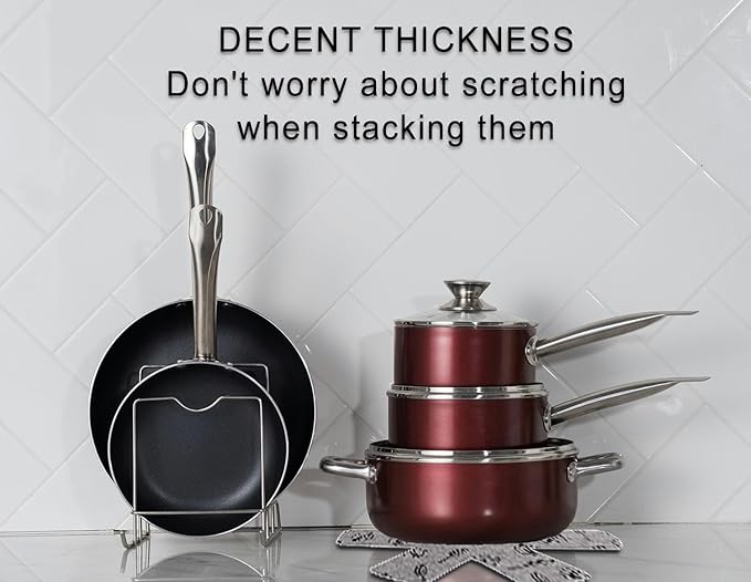Pot and Pan Protectors 12 Pcs (10" 14" 15"), Pan Protectors for Stacking, Pots and Pans Dividers, Avoid Scratching Cookware Protectors