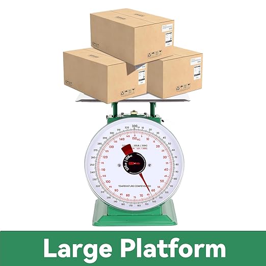Tada 150kg/330lbs Heavy Duty Industrial Scale Mechanical Kitchen and Food Scale with Stainless Steel Platform