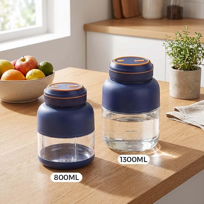 Portable Wireless Juicer Cup, 44oz Personal Blender for Shakes and Smoothies, USB-C Rechargeable Cordless Travel Blender with Leakproof Drinking Lid, BPA-Free Cup for Gym Office Outdoor (Blue-28 Oz)