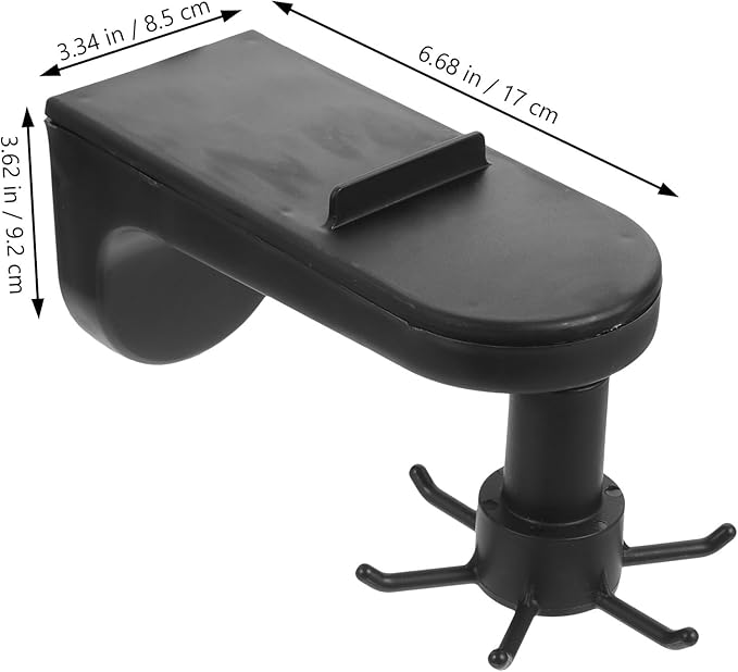 VOSAREA 2pcs Rotatable Kitchen Utensil Hooks 6-Claw Adhesive Wall-Mounted Hangers Black Multifunctional Cabinet Hook Set for Hanging Cooking Tools