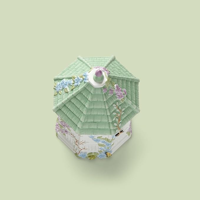 Lenox Butterfly Meadow Figural Gazebo Cookie Jar, 10-Inch, White