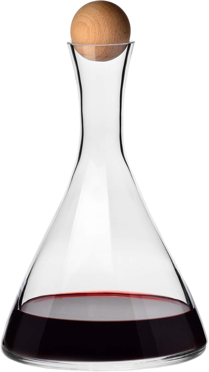 Krosno Wine Carafe Red Wine Decanter | 33.8 oz | Avant-garde Collection | Perfect for Home, Restaurants and Parties | Lead-Free Crystal Glass