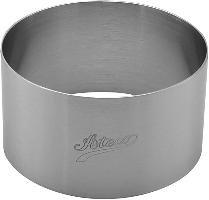 Ateco Round Cake Ring Dessert Mold, 1.75" High x 3.125" Diameter, Stainless Steel