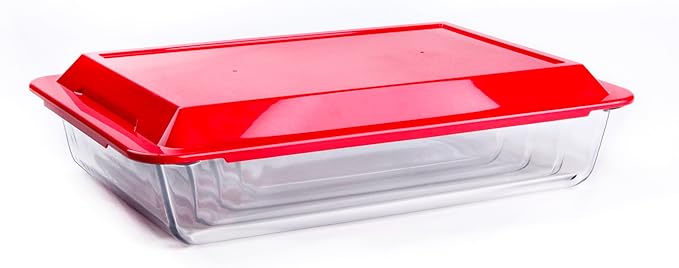 Set of 8 pcs Tempered Nesting Glass Baking Pan Set, Glass Baking Dish with BPA Free Lids. Oven, Microwave, Refrigerator and Dishwasher Safe - 1L, 1.7L, 2.8L, 4.2L