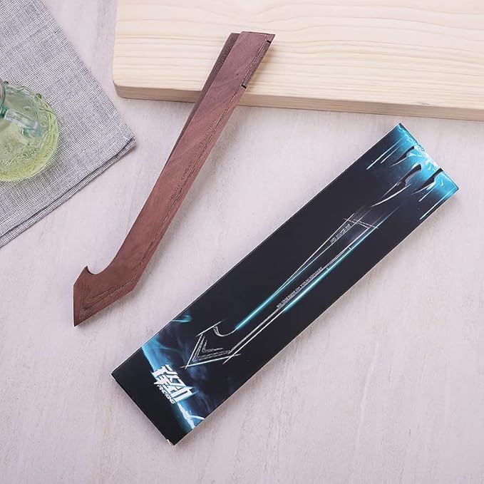 FINDKING Walnut Knife Edge Guard, Wooden Magnetic Knife Sleeve for Counter, Drawer, Knife Bag, Light, Portable Blade Sheath Cover, Suitable for 10.5" Japanese Kitchen Knife (Knife Not Included)