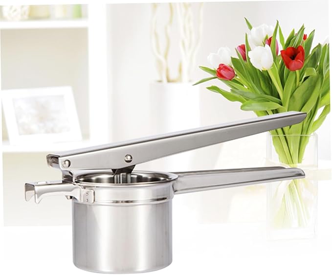 PRETYZOOM Stainless Steel Citrus Press Manual Lemon Juicer with Long Handle Easy to Clean Ergonomic Design for Home and Professional Use