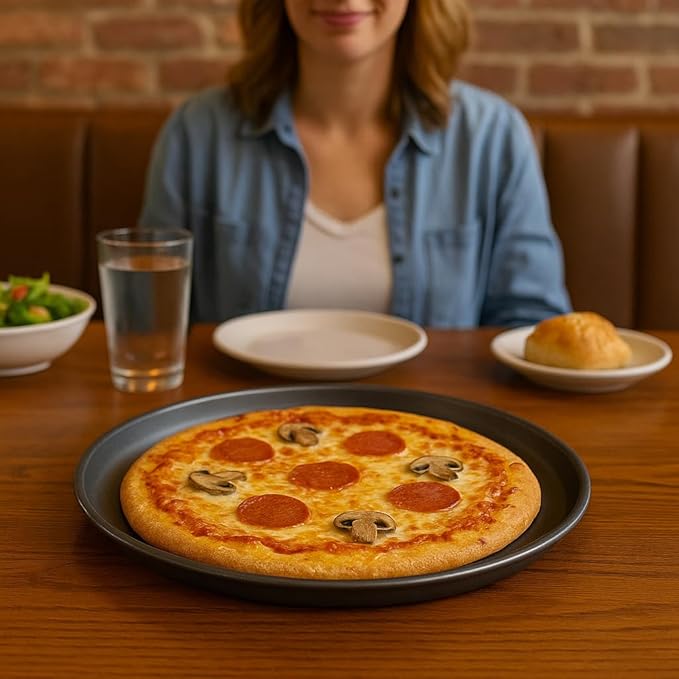 16-Inch Non-Stick Pizza Pan – Large Round Carbon Steel Bakeware for Crispy Crust – Oven-Safe, Easy-Clean Pizza Tray – Ideal for Frozen, Homemade, Flatbread & Thin Crust Pizzas