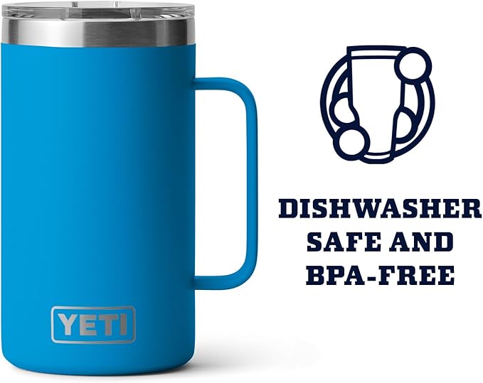 YETI Rambler 24 oz Mug, Vacuum Insulated, Stainless Steel with MagSlider Lid