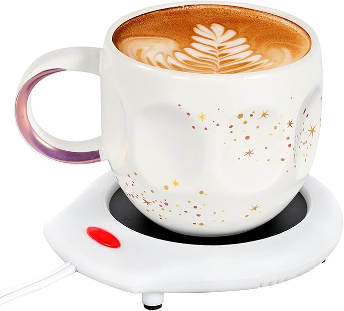 ASAWASA Coffee Mug Warmer, Candle Warmers for Large Jar, Safely Releases Scents Without a Flame, Enjoy Your Warm Coffee Tea and Milk, Gifts for Festival Birthday Men Women Mom Dad.