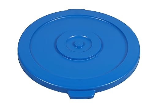 PLASTIC PRINCE Round Trash Can Lid, Compatible with 32 Gallon Wastebasket Garbage Can, Blue Plastic