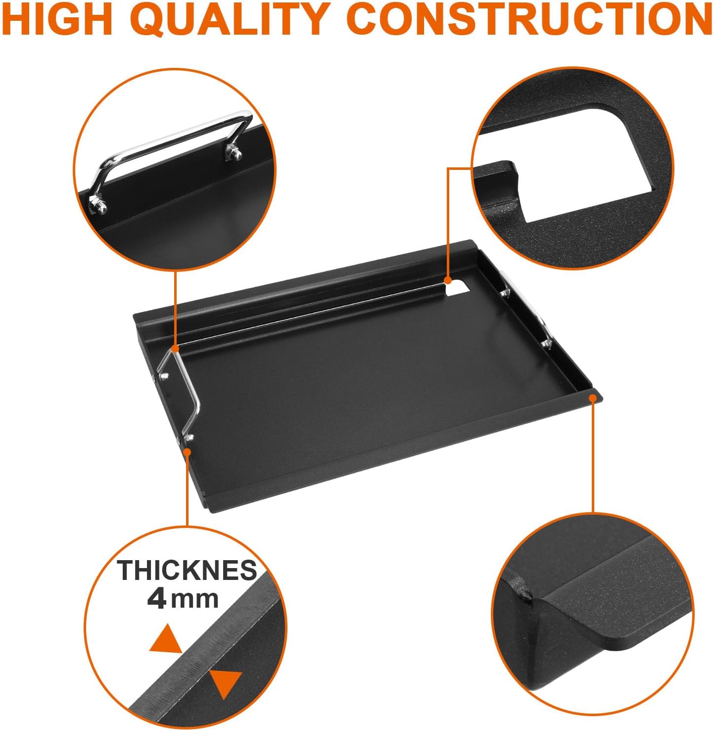 Full-Size Griddle Inserts for Charbroil Performance 4 Burner, Flat Top Griddle for Charbroil Grill 463354021 463365021 463352521 463365522 463350521, Replacement Parts for G426-0004-W1 G426-0005-W1