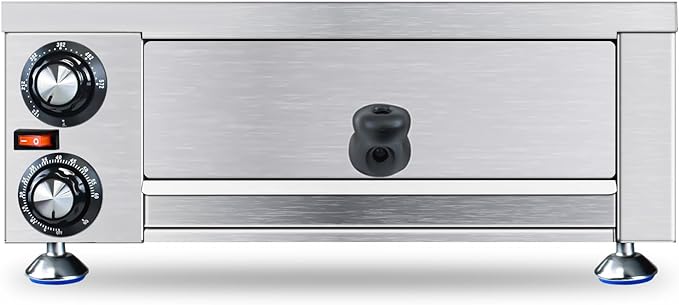KOOTEN Electric Countertop Pizza Oven Indoor,12" Commercial Pizza Maker Machine,Stainless Steel Pizza Cooker for home Restaurant