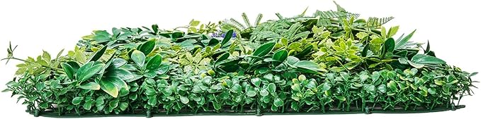 VEVOR Artificial Grass Wall Panels, 12 PCS 20 x 20 inch, 3D Combination Greenery Boxwood Panel for Indoor Outdoor Green Decor & Ivy Fence Covering, Privacy Backdrop Wall Hedge Screen for Garden