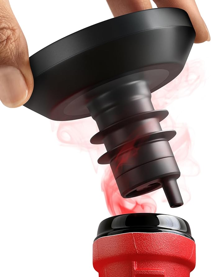 Wine Stopper | Preserve Flavors 8+Weeks | Top-notch Wine Bottle Stopper (Black)