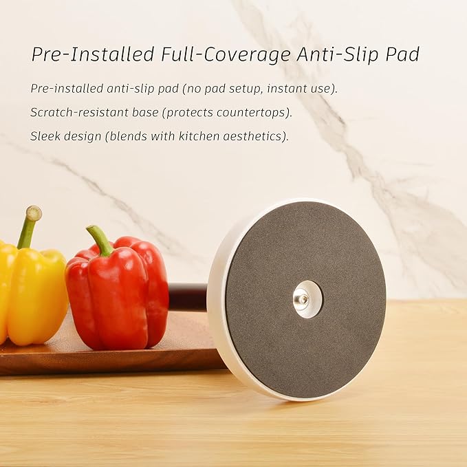 Kitchen Paper Towel Holder Countertop, Black Stainless Steel Rod, White Weighted Natural Marble Base, Heavy Duty Standing Paper Towel Roll Holders Easy One Hand Tear
