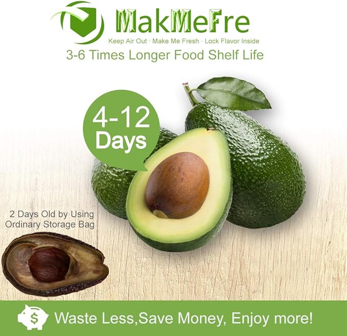 MakMeFre 6 Pack 8"x20'(3Rolls) and 11"x20' (3Rolls) Vacuum Sealer Bags Rolls for Food,Commercial Grade, BPA Free,Puncture Prevention,Great for Sous Vide Cooking