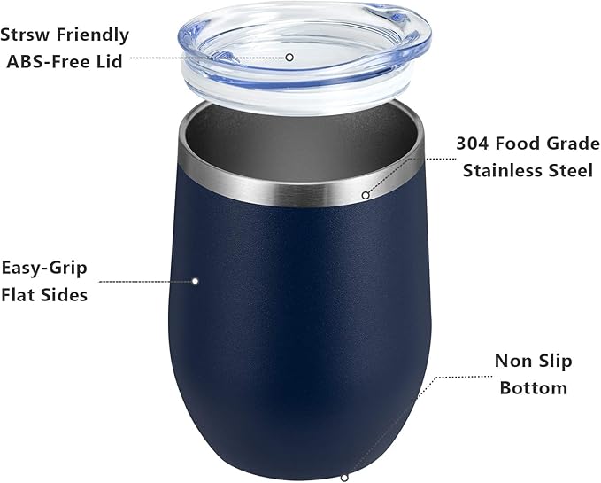 MEWAY 12oz Wine Tumbler Mix Color 16 Pack Bulk Gifts for Women, Vacuum Stainless Steel Travel Mug with Lid,Insulated Stemless Wine Cup Glass for Coffee,Cocktails,Drinks(Mix,Set of 16)