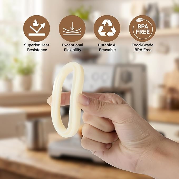 2PCS 54mm Silicone Steam Ring for Breville Espresso Machines (878/870/860/880/810/840/450/500) & Sage Models (880/878/875/870/810/500), BPA-Free Leak-Proof Replacement Accessory