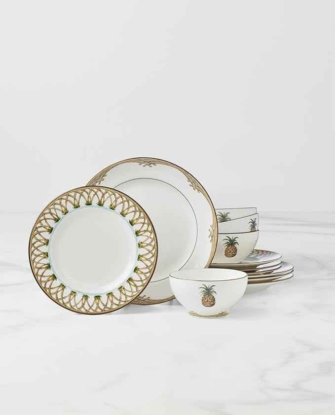Lenox 896692 British Colonial Bamboo 12-Piece Dinnerware Set
