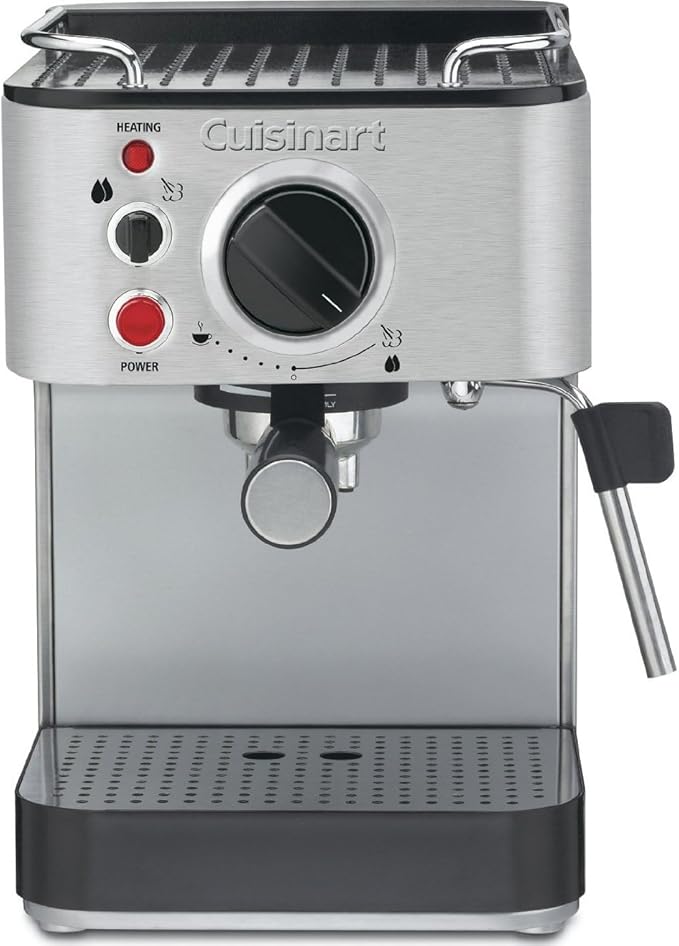 Cuisinart 1.66 Quart Stainless Steel Espresso Maker, Silver, EM-100NAS