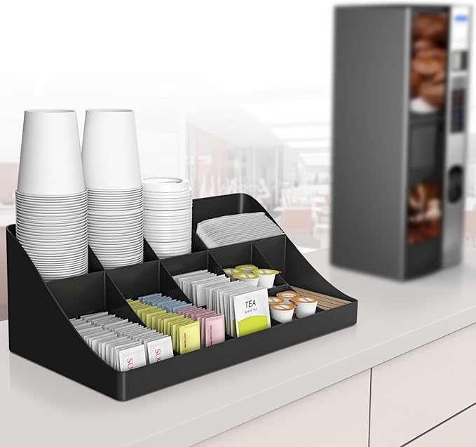 Mind Reader Snack Storage Bundle with Coffee Cup Organizer (Black)