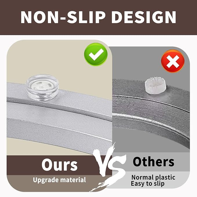 Lazy Susan Hardware Silent Non-Slip Turntable Aluminium Turntable Bearing for Round Dining Table TV Rotating Table 20 inch