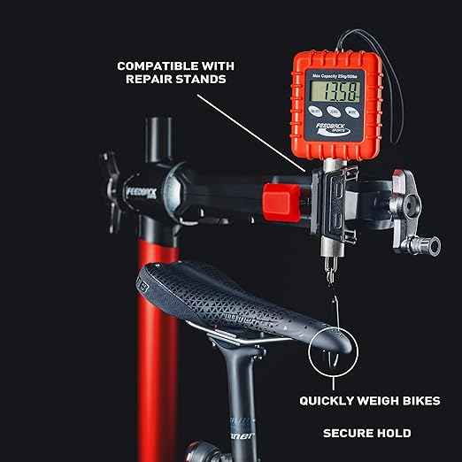 FEEDBACK SPORTS | Alpine Digital Hanging Scale | for Bicycle, Backpacking, Gear, Luggage | Pounds, Ounces, Grams, Kilograms | 55lbs Capacity