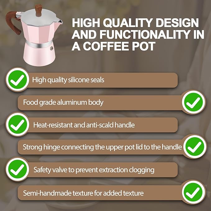 Aluminum 12 Cup 600ml Moka Pot Express Coffee Maker Stovetop Espresso Colorful Coffeemaker Italian Classic Style Brewing Greca Cafe Mocha Machine for Cafeteras Lover Camping Travel and Home Use 20oz