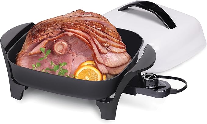 Presto 06620 11-Inch Electric Skillet,Black/White
