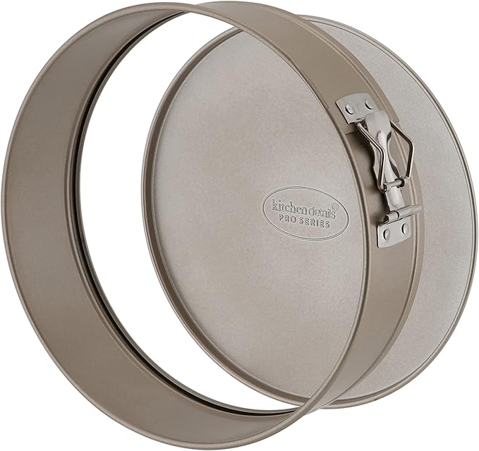 Kitchen Details Pro Series 9.5 Inch Round Spring Form Pan | Dimensions: 9.5” x 2.7 | Nonstick | Even Heating and Browning | Easy Release | Easy to Clean | Durable | Bakeware | Kitchen