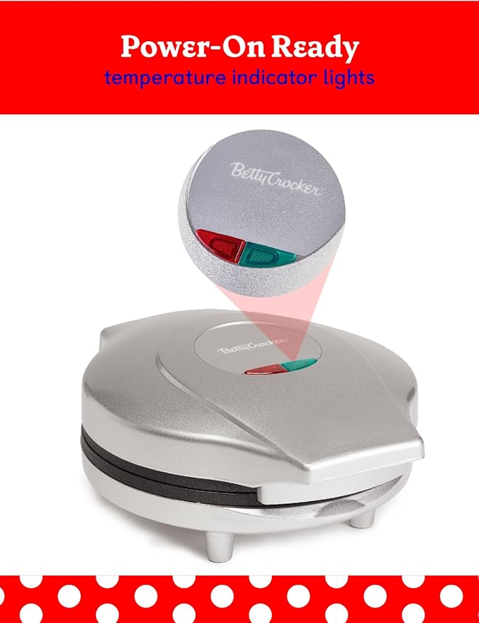 Betty Crocker 8" Travel Pizza Maker Plus, Indoor Electric Grill With Insulated Travel Bag, Nonstick Pan for Pizzas, Quesadillas, Nachos and more, Personal Pizza Machine for Delicious Meals, Silver