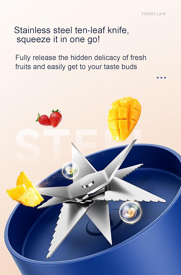 Portable Blender,Portable Blender for Shakes and Smoothies, Personal Size High Speed Blender,21oz USB C Rechargeable Blender for Travel/Picnic/Office/Gym/Sport (WHITE)