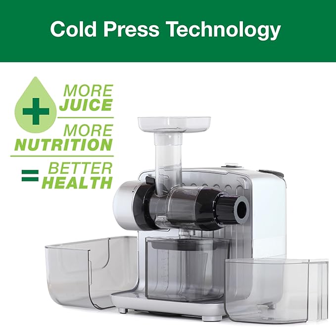 Omega Juicer Cold Press 365 Slow Masticating Vegetable and Fruit Juice Extractor and Nutrition System Makes Nut Milks Baby Food and Sorbets, 80-RPM Slow Juicer with On-Board Storage, 200-Watts, Silver