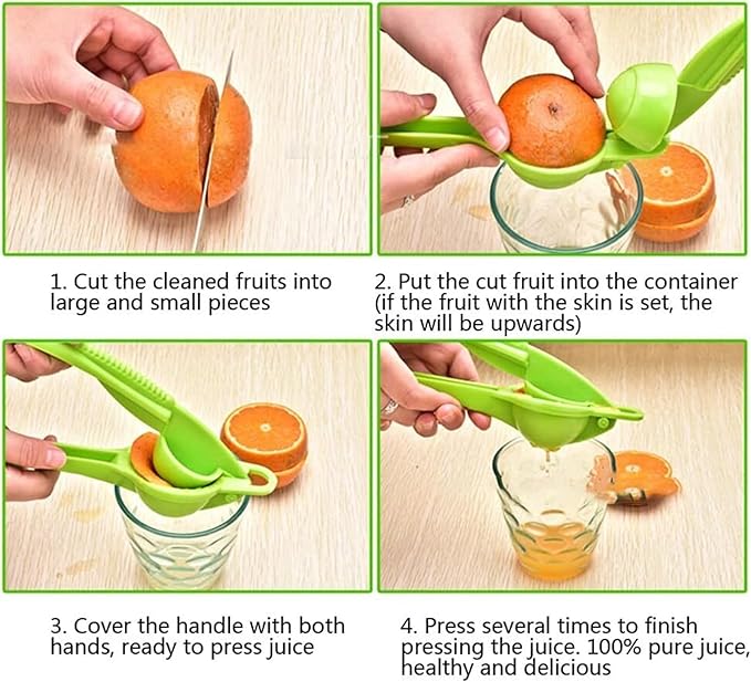 Premium Manual Citrus Juicer, Heavy Duty Lemon, Lime & Orange Squeezer Professional Hand Press Juicer for Fresh Juice Rust-Resistant & Easy to
