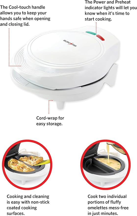 EUROSTAR Omelette Maker, White
