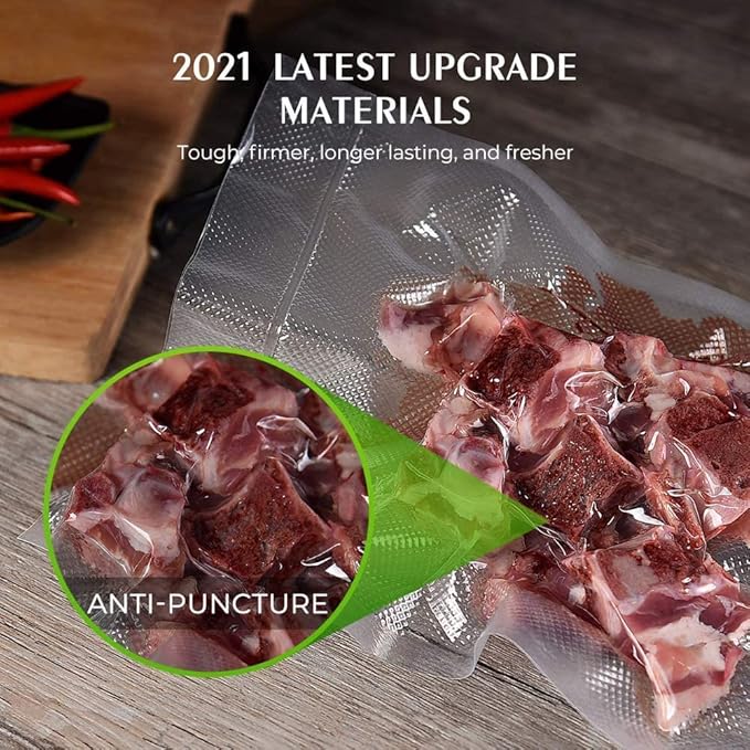 Vacuum Sealer Bags for Food - Seal a Meal Bags Rolls - 8inx20 Rolls 2 Pack - XinBaoLong Commercial Grade Heavy Duty BPA Free Great for Vac Storage