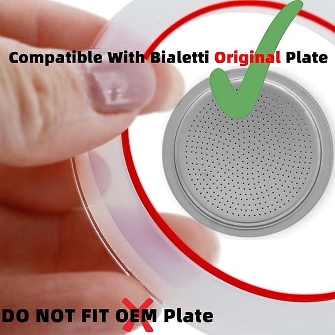 [UPGRADED] Sealing Gasket for Bialetti Moka Express 6 Cups & Moka Induction 6 Cups Iconic Stovetop Espresso Maker - 6 PCS Replacement Food Grade Silicone Seal Ring for Aluminum Coffee Maker Pots