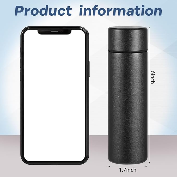 Irenare 5oz Mini Water Bottle Mini Insulated Stainless Steel Bottle Purse Water Bottle Cute Leak Proof Water Flask Keeps Drink Cold and Hot for Purse Kids Women Lunch Bag (Black, Blue, 2 Pieces)