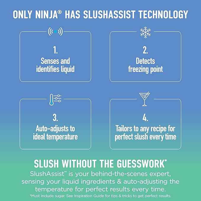 Ninja SLUSHi XL Smart Frozen Drink Maker & Slushi Machine | With SlushAssist Technology |128 oz. Capacity | Sodas, Margaritas, Frappes, Milkshakes & More | Crema | FS601BR