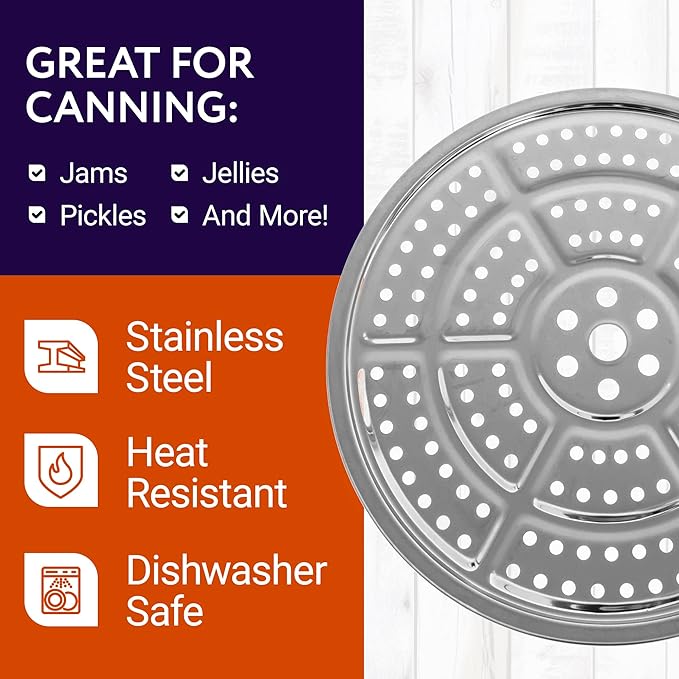 IMPRESA Stainless Steel Canning Rack - Stackable Design & Pressure Canner Rack - Universal Fit & Pressure Canning Accessories - 11 Inch, Pack of 2