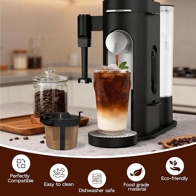 Coffee Filter, Permanent Coffee Maker Filter for Ninja PB051, PB040, PB041ST - Stainless Steel Mesh, Dishwasher Safe & Eco-Friendly