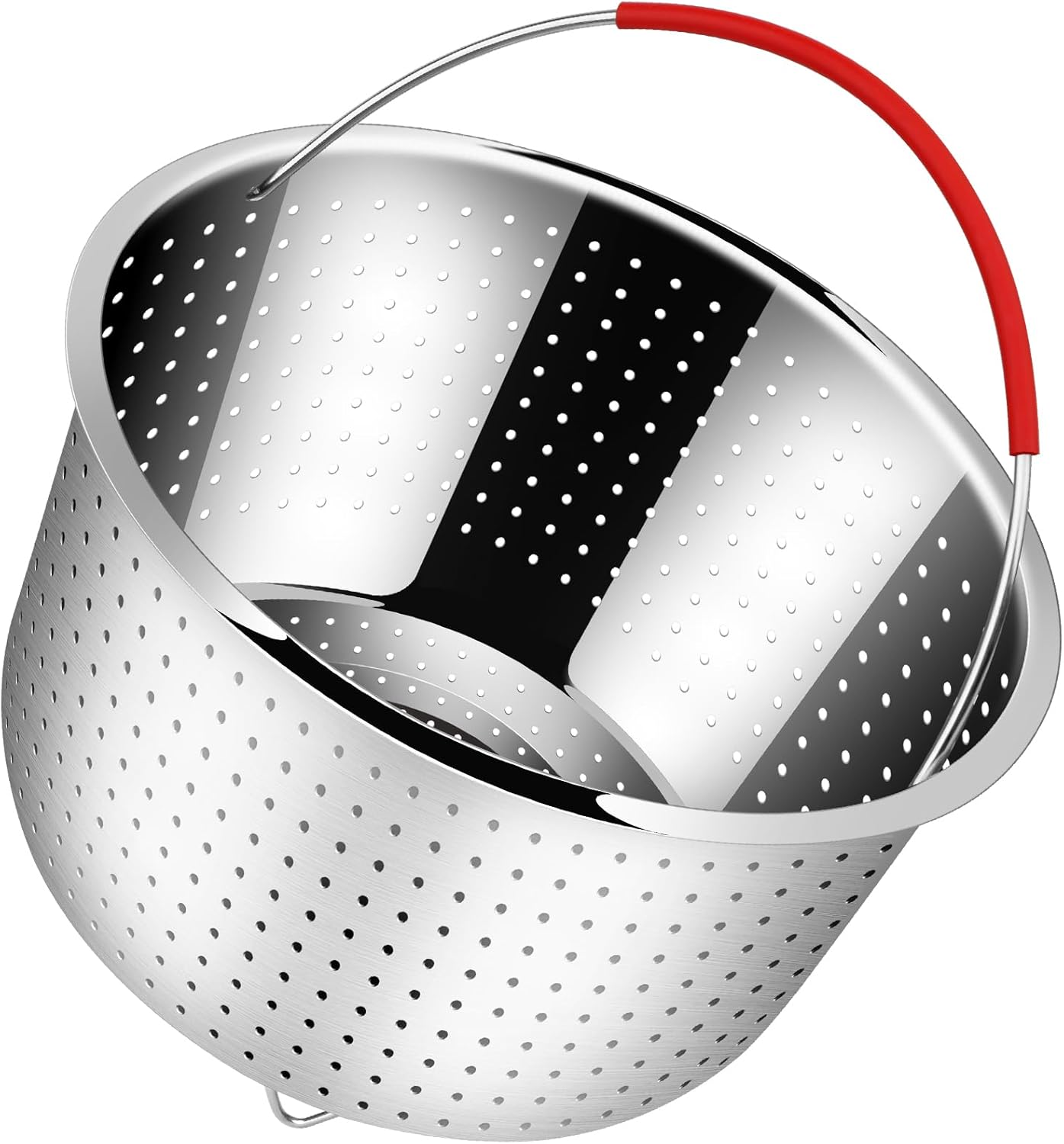 REDANT Steamer Basket for Instant Pot Accessories 3 qt - Strainer and Colander for Kitchen - Stainless Steel Vegetable Steamer for Cooking Broccoli, Pasta, Quinoa - with 2 Silicone Gloves, 3 Quart