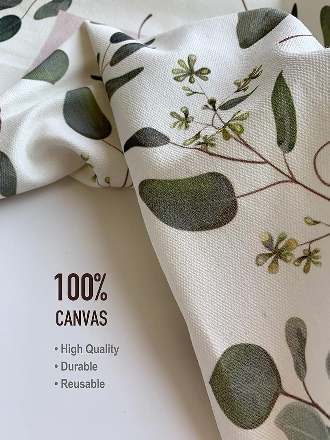 Hglian Grocery Bag Storage Dispenser,Eucalyptus Leaves Plastic Bag Holder,Garbage Shopping Trash bags Carrier Organizer,Farmhouse Sweet Home Kitchen Decor,Gifts for Women Grandma Mom