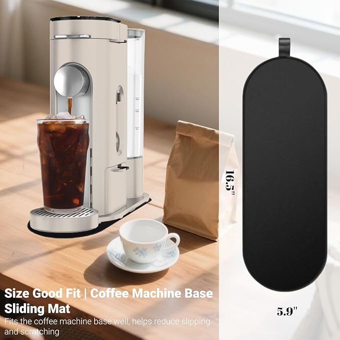 Sliding Pad for Ninja Single Serve Coffee Maker PB051 and PB041, Espresso Mat Fit for Ninja Coffee Maker Mat PB051/PB041 - Smooth Glide, Perfectly Conform to the Base