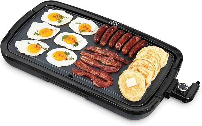 Dash Everyday Electric Griddle - Indoor Griddle for Versatile Cooking - Features Quick-Heating, Anti-Slip Feet, and Removable, Nonstick Plate - Cool Gray