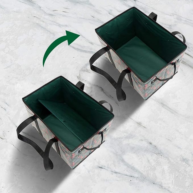 Foraineam Reusable Grocery Bags Set Durable Heavy Duty Tote Bag Collapsible Grocery Shopping Box Bag with Reinforced Bottom